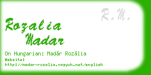 rozalia madar business card